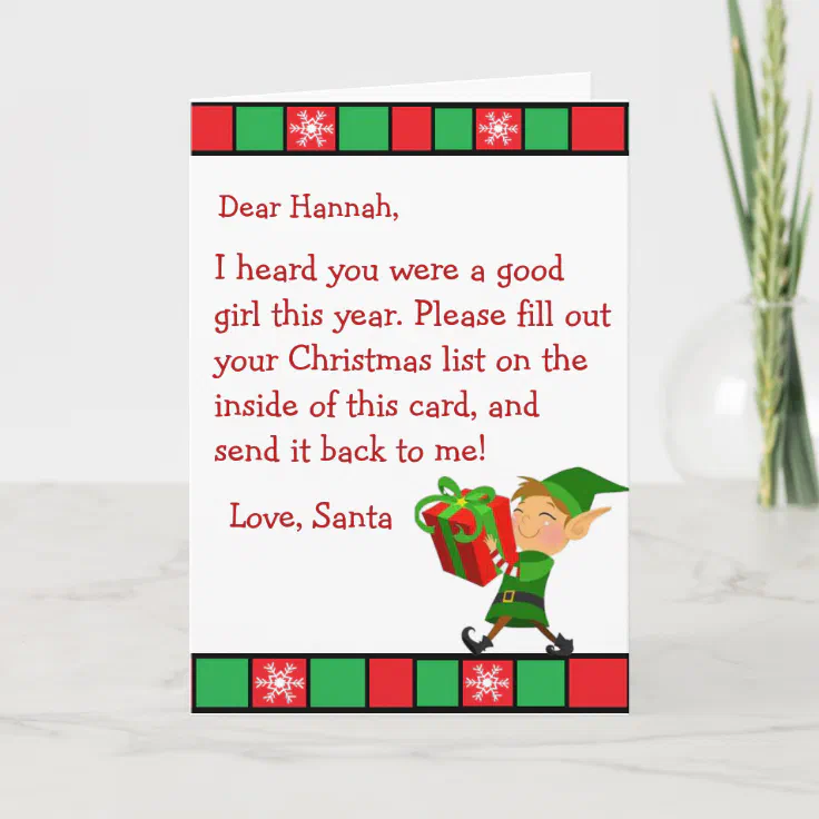 holiday card letter