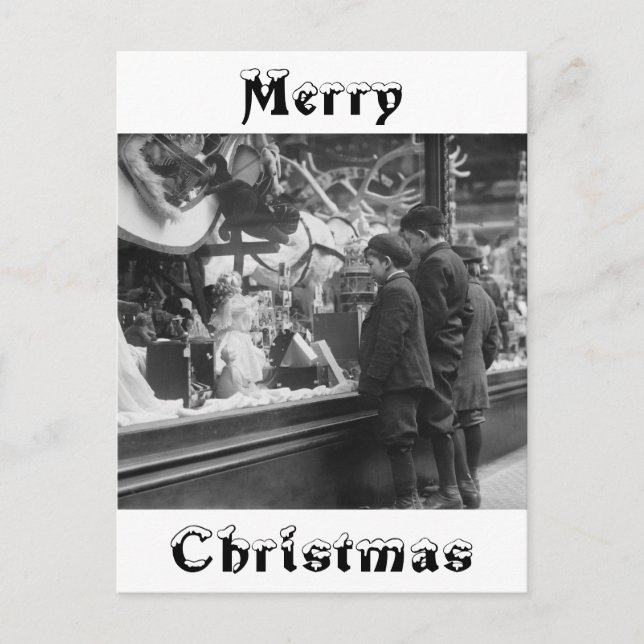 Christmas Wish List, 1920s Holiday Postcard (Front)