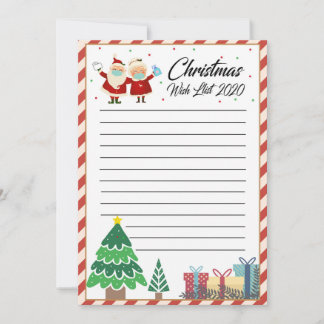 Christmas wish list card