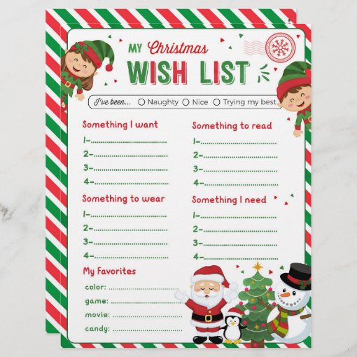 my christmas wish list for kids