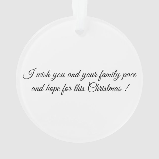 Christmas Wish Ornament (Back)