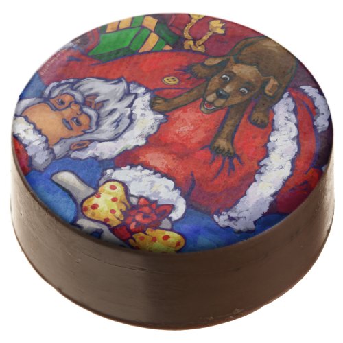 Christmas Wish Painting Chocolate Dipped Oreo