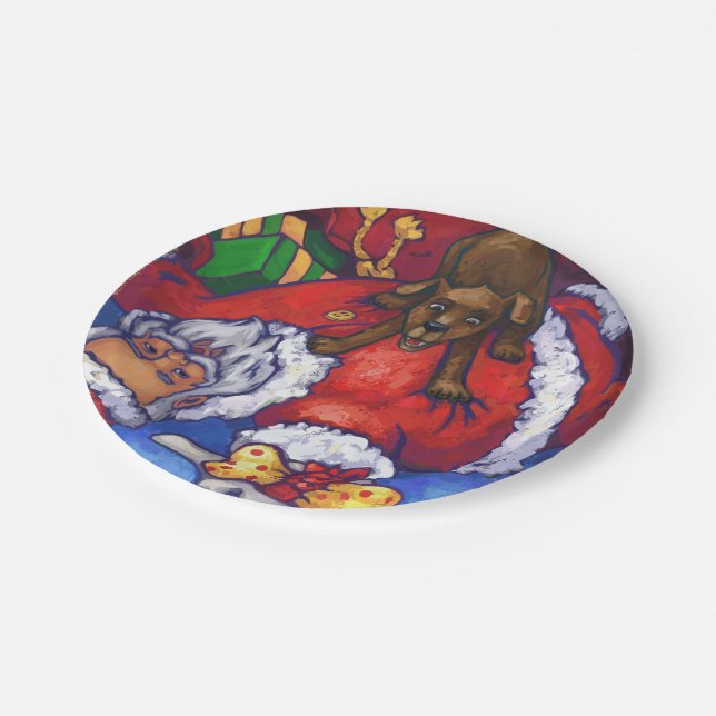 Christmas Wish Painting Paper Plates (Angled)