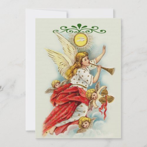 Christmas wishes angels holiday party invitation