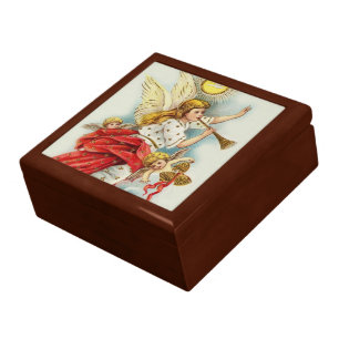 Christmas wishes angels keepsake box