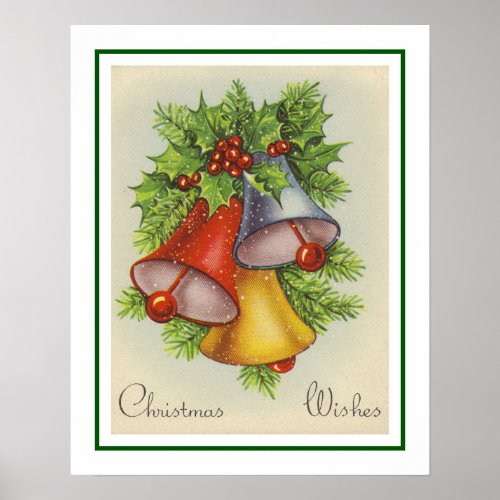 Christmas Wishes Bells Poster