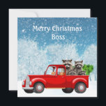 Christmas Wishes Boss Whole Load of Raccoons Holiday Card<br><div class="desc">Merry Christmas Wishes Boss Whole Load of Raccoons</div>