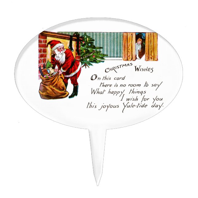 Christmas Wishes Cake Topper (Front)