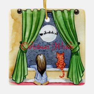 Christmas Wishes Ceramic Ornament