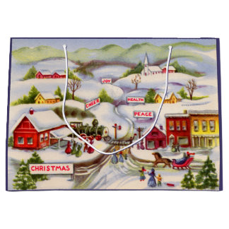 Christmas wishes cheer peace health joy large gift bag