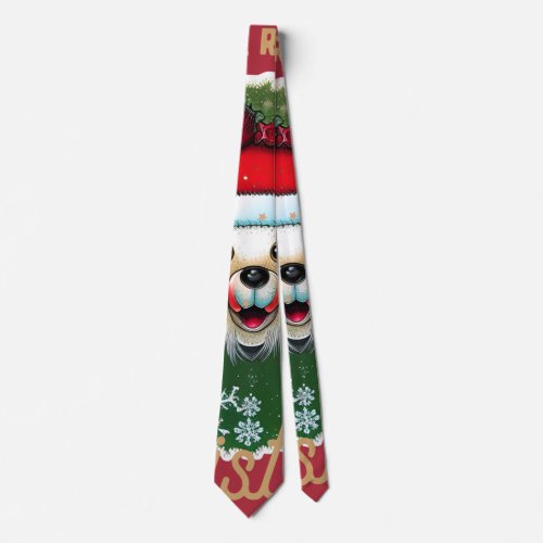 Christmas Wishes Christmas Cute Bear T_Shirt Ballo Neck Tie