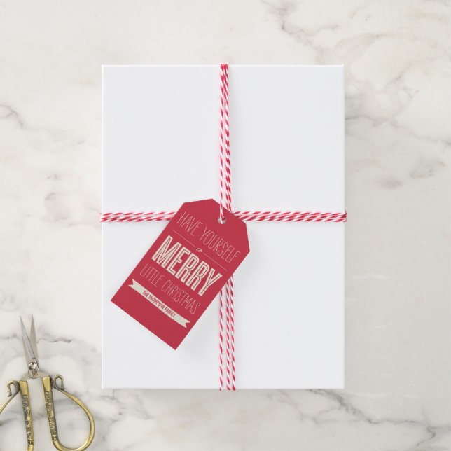 Christmas Wishes Custom Holiday Gift Tags (With Twine)