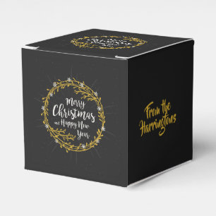 Christmas Wishes custom name favor box