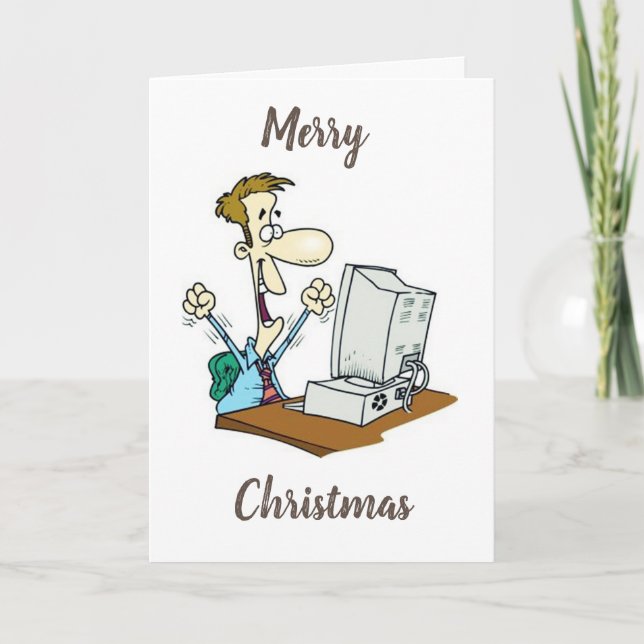 CHRISTMAS WISHES **FEMALE OFFICE WORKER" CARD (Front)