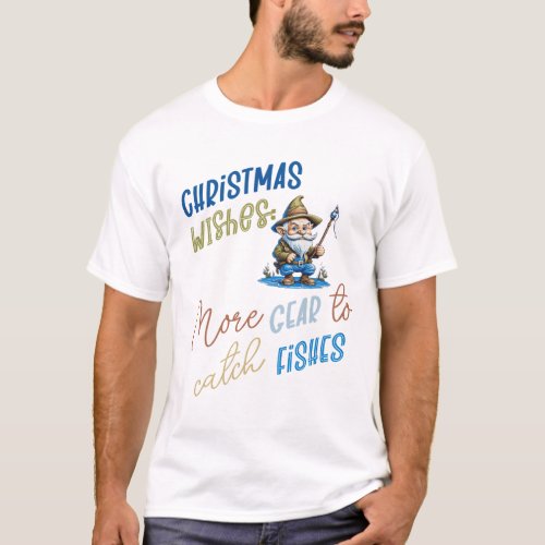 Christmas Wishes for a Fisherman t_shirt