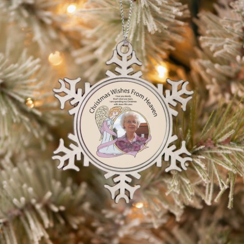 Christmas Wishes From Heaven Snowflake Ornament