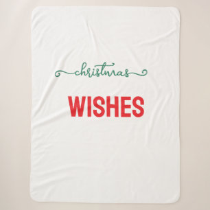 Christmas Wishes Holiday Blanket Festive Christm