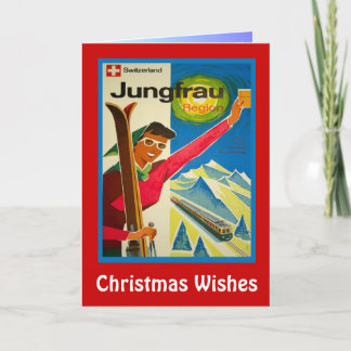 Christmas Wishes, Jungfrau, Switzerland Holiday Card