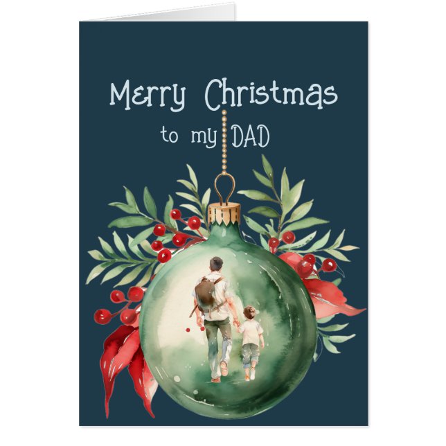 Christmas Wishes & Love for DAD Cards (Front)
