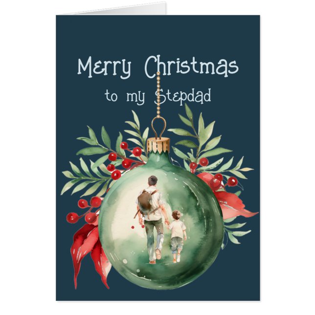 Christmas Wishes & Love for Stepdad Cards (Front)