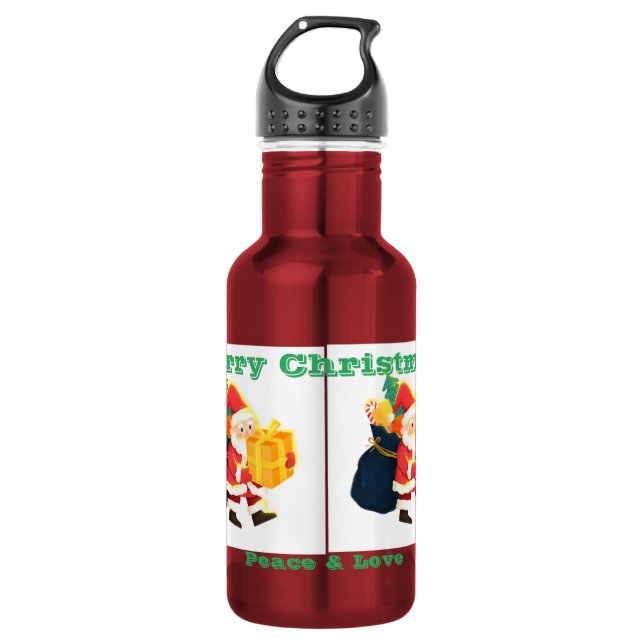 Christmas Wishes Printed Surprise 18 oz size Nice Stainless Steel Water Bottle (Front)