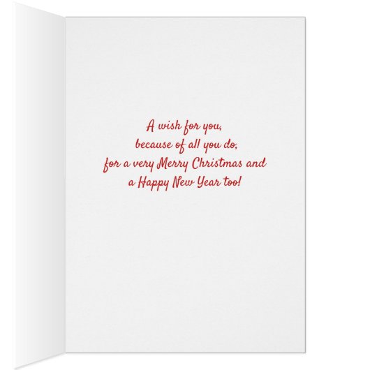 Christmas Wishes Red Cardinal for Co-worker (Inside (Right))