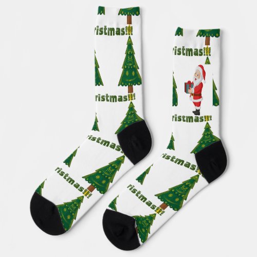 Christmas Wishes Santa Gift Premium Crew Super Socks
