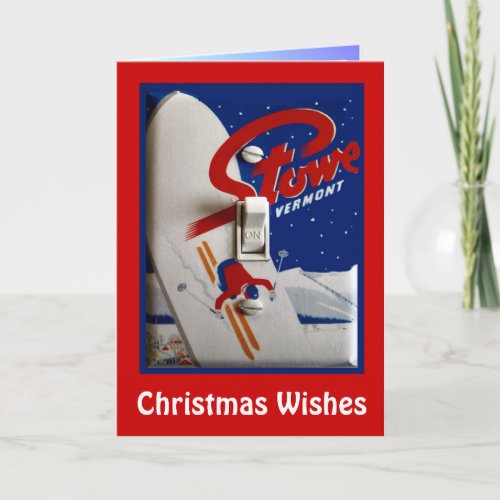 Christmas Wishes Stowe Vermont Holiday Card