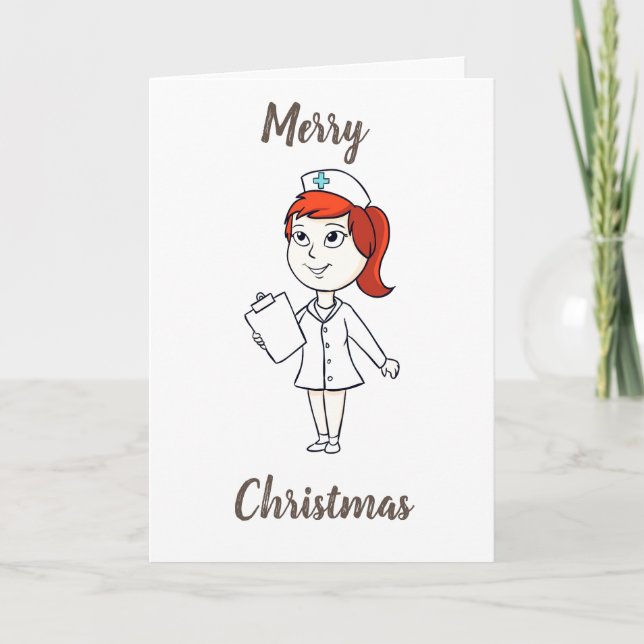CHRISTMAS WISHES **TO A SPECIAL NURSE** CARD (Front)