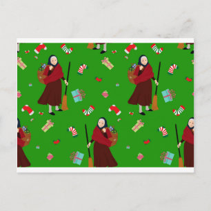 christmas witch Befana Holiday Postcard