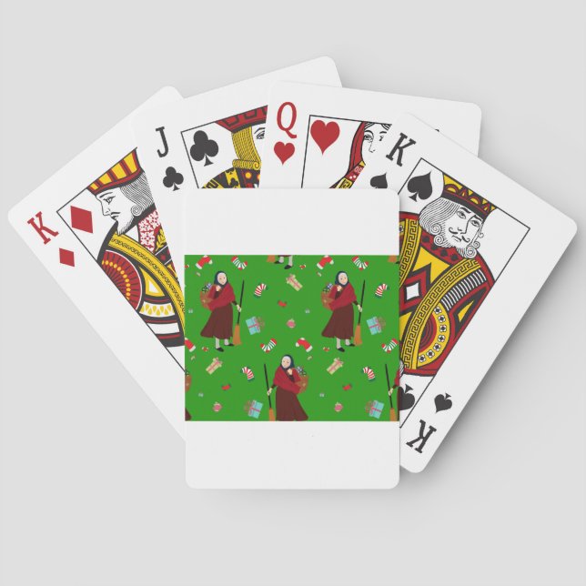 christmas witch Befana Poker Cards (Back)