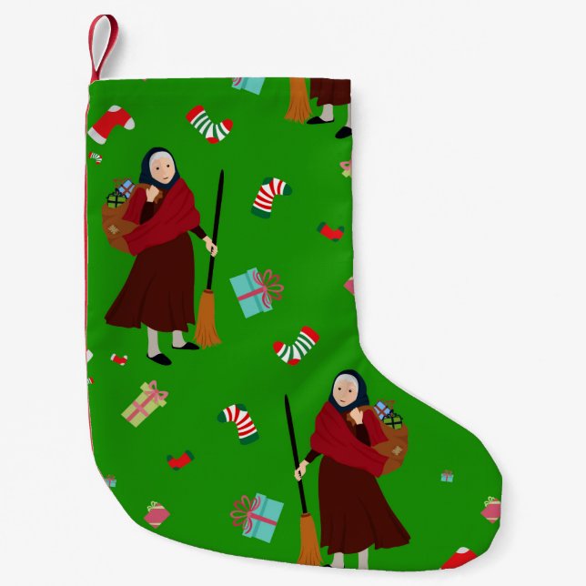 christmas Witch Befana xmas stocking (Front)