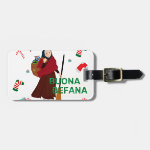 christmas Witch buona Befana Luggage Tag
