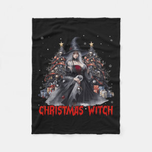 Christmas Witch Occult Goth Witchy Aesthetic Women Fleece Blanket