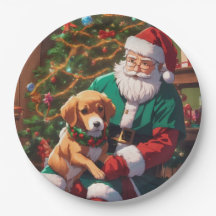 Christmas with a happy dog
