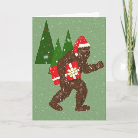 "christmas With Bigfoot" Holiday Card
