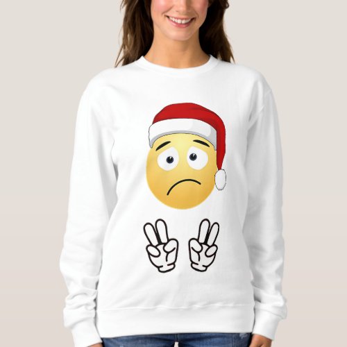 Christmas with Funny Emoji v4 Sweatshirt