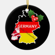 Christmas With German Map,Flag, and Santa