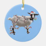 Christmas With Jada The Goat Ceramic Ornament at Zazzle