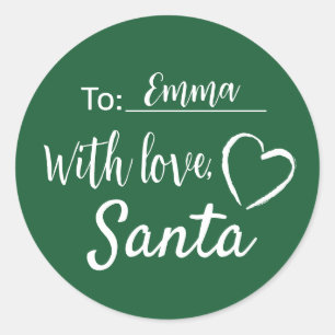 Christmas With Love From Santa Sticker
