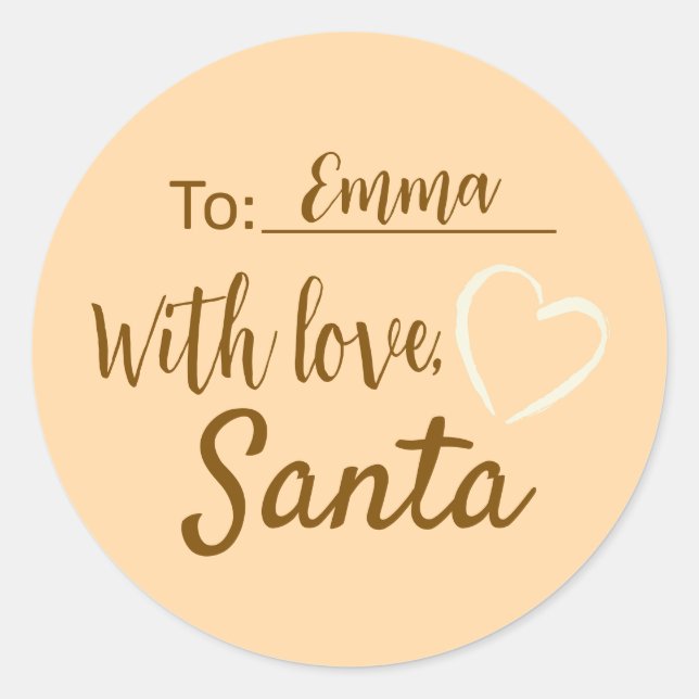 Christmas With Love From Santa Sticker (Front)
