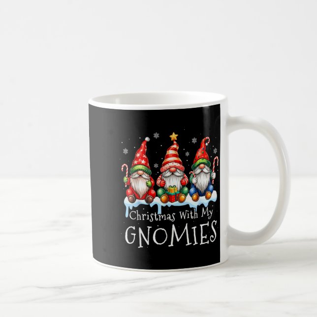 Christmas With My Gnomies Buffalo Plaid Gnome Fami Coffee Mug (Right)