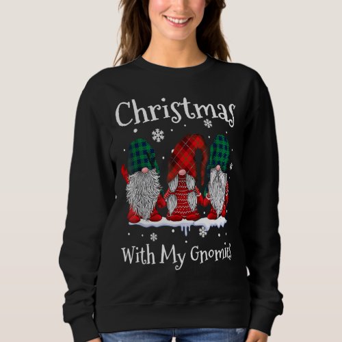 Christmas With My Gnomies Family Matching Xmas Squ Sweatshirt