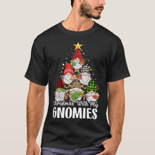 Christmas With My Gnomies Family Pajamas Gnome Tre T_Shirt