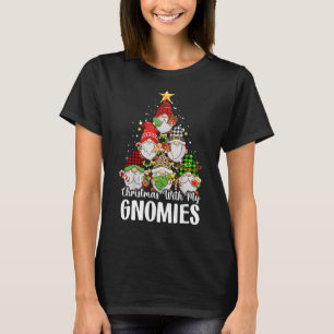 Christmas With My Gnomies Family Pajamas Gnome Tre T-Shirt