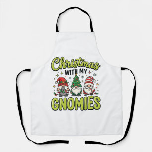 Christmas With My Gnomies Gnome Design Apron