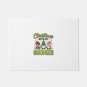 Christmas With My Gnomies Gnome Design Doormat