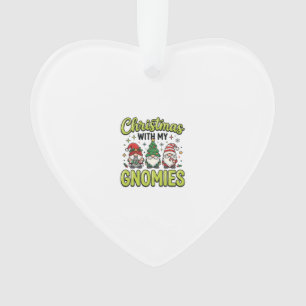 Christmas With My Gnomies Gnome Design Ornament