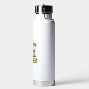 Christmas With My Gnomies Gnome Design Water Bottle