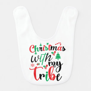 Christmas with my Tribe Baby Bib